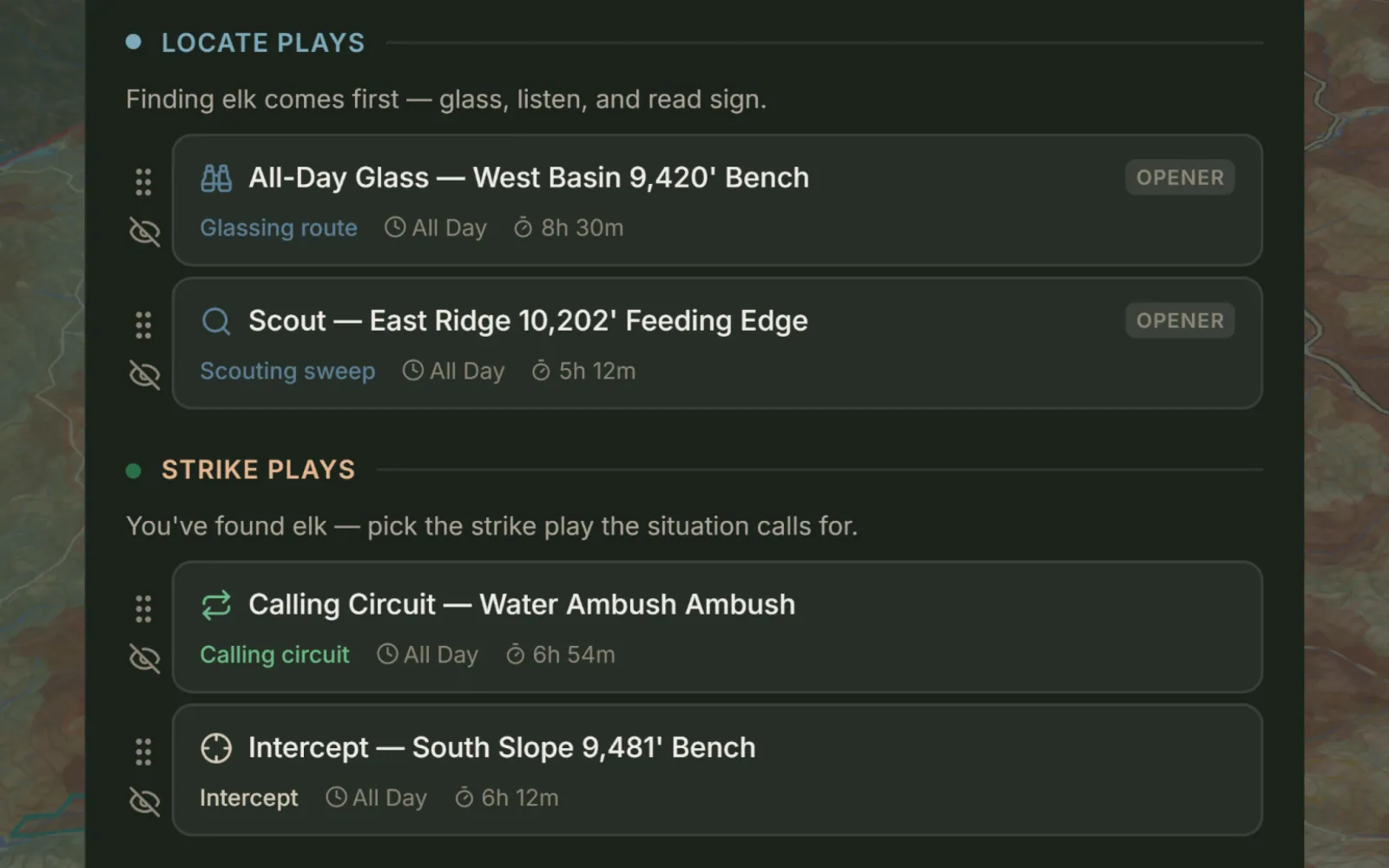 The Glassline playbook screen.